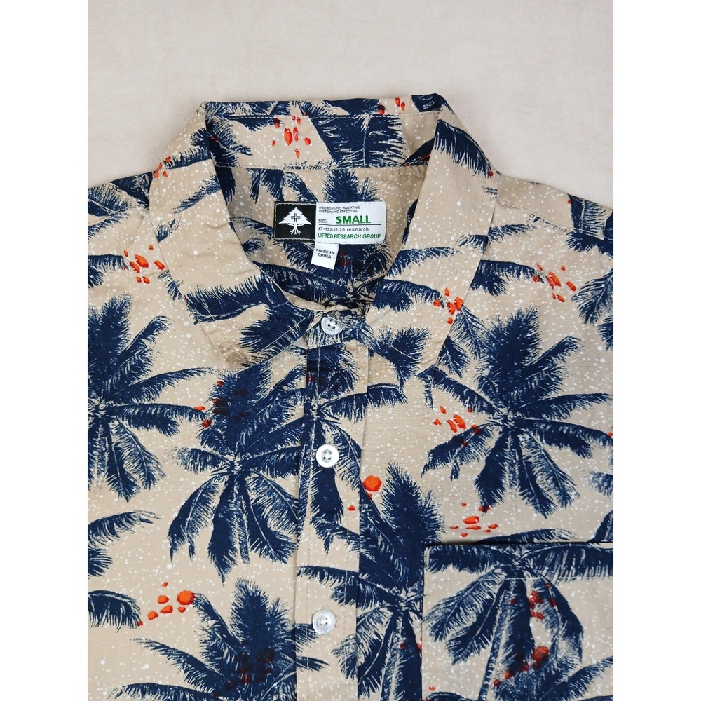 LRG Small Mens Shirt Floral Hawthorn Camp Cotton Casual